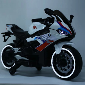 موتور شارژی دو چرخ بی ام و RR دو موتور سفید AX3061_اسباب بازی